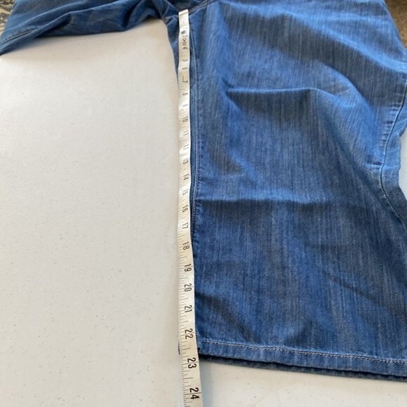 LL Bean Classic Fit Cropped Jeans Pima Cotton High Waist Soft - Picture 12 of 14